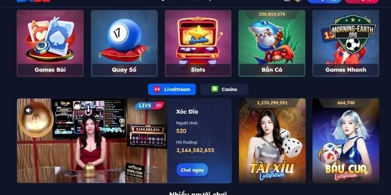 Kho game đổi thưởng phong phú tại DA88